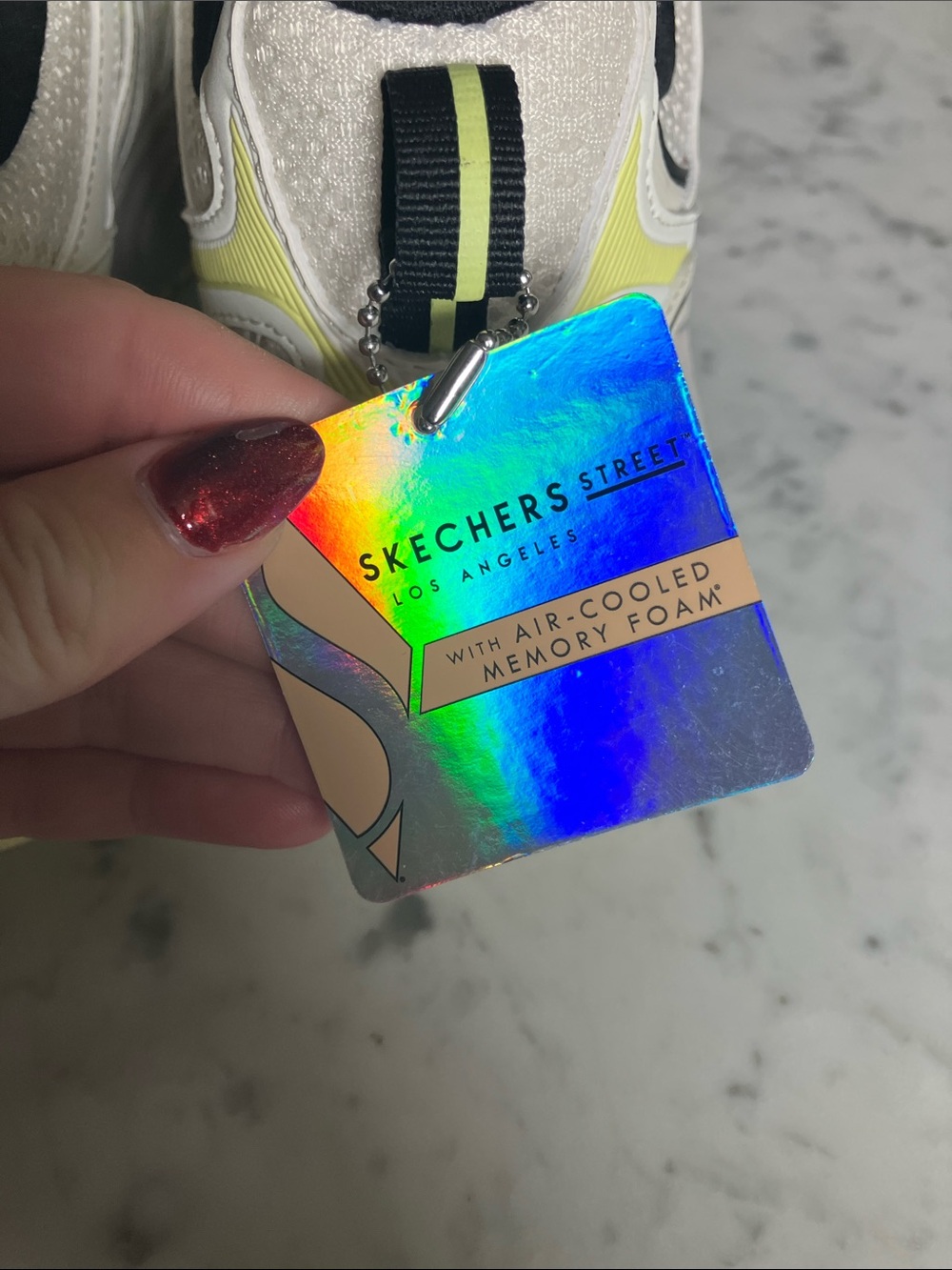 Skechers Cream and Pale Yellow Chunky Athletic Sneakers - Picture 3 of 8